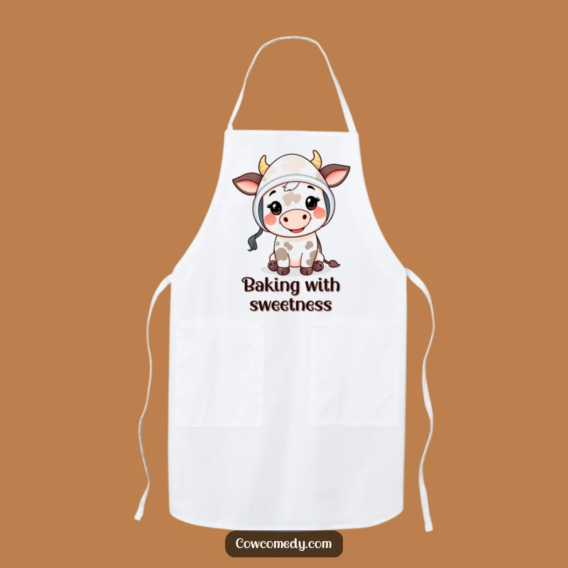 Funny Mooing Cow Kid Apron - Bonnet Kitchen Wear, Hilarious Gift