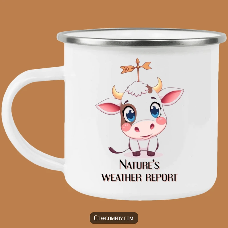 Curious Cow Weather Vane Camping Mug - Funny Observer Gift