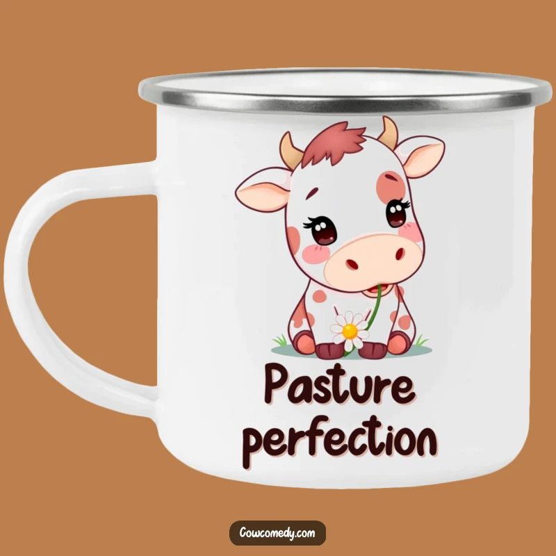 Funny Daisy Cow Camping Mug - Durable Outdoor Coffee Gift