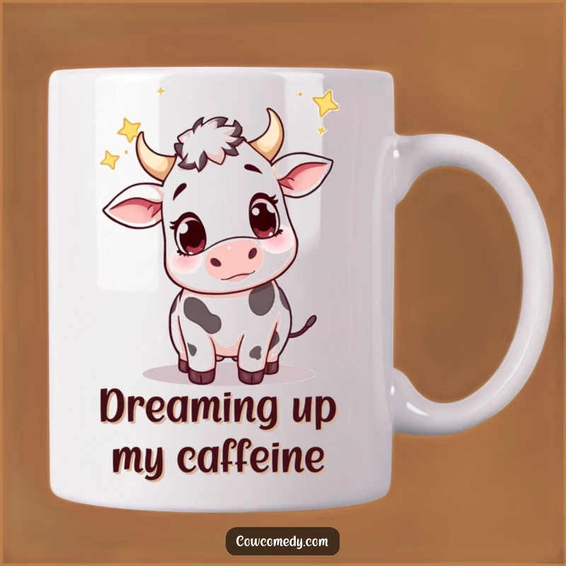 Funny Wondering Cow Catching Stars Mug: A Whimsical and Funny Cosmic Gift