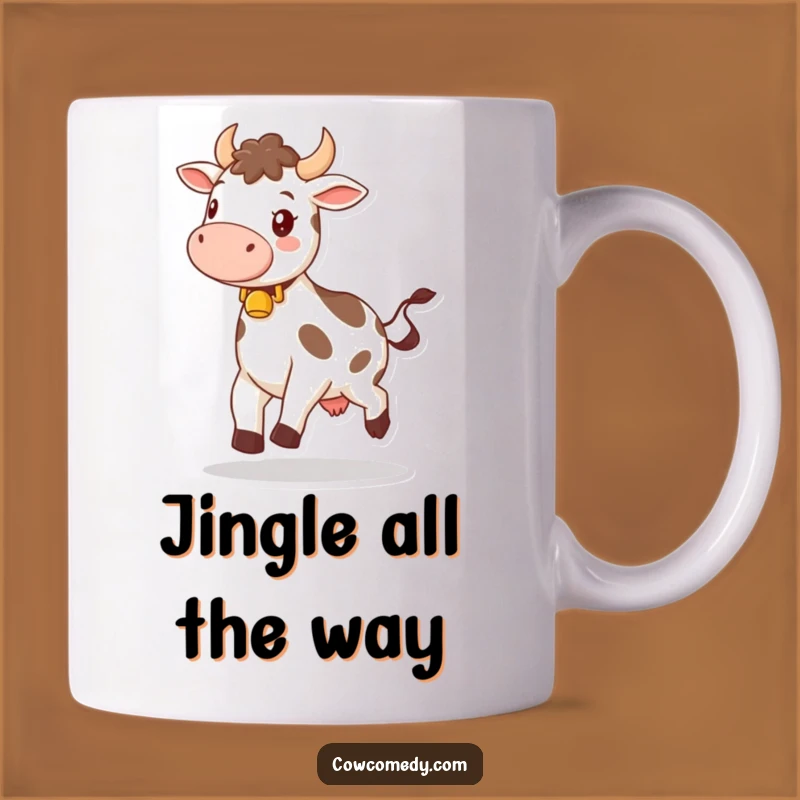 Funny Happy Bell Cow Mug: Joyful Farm Animal Gift