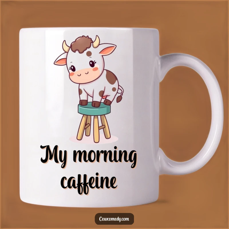 Funny Cow Balancing Act Mug: Adorable Farm Animal Humor Gift