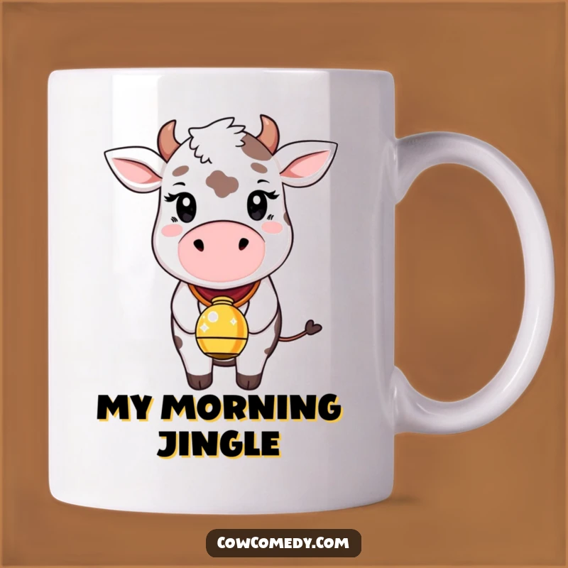 Funny Whimsical Cow Mug: Sparkling Bell Joy, Perfect Funny Gift