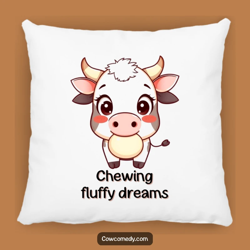 Funny Cow Cud Chewer Pillow: Cozy Farm Smile for Hilarious Comfort