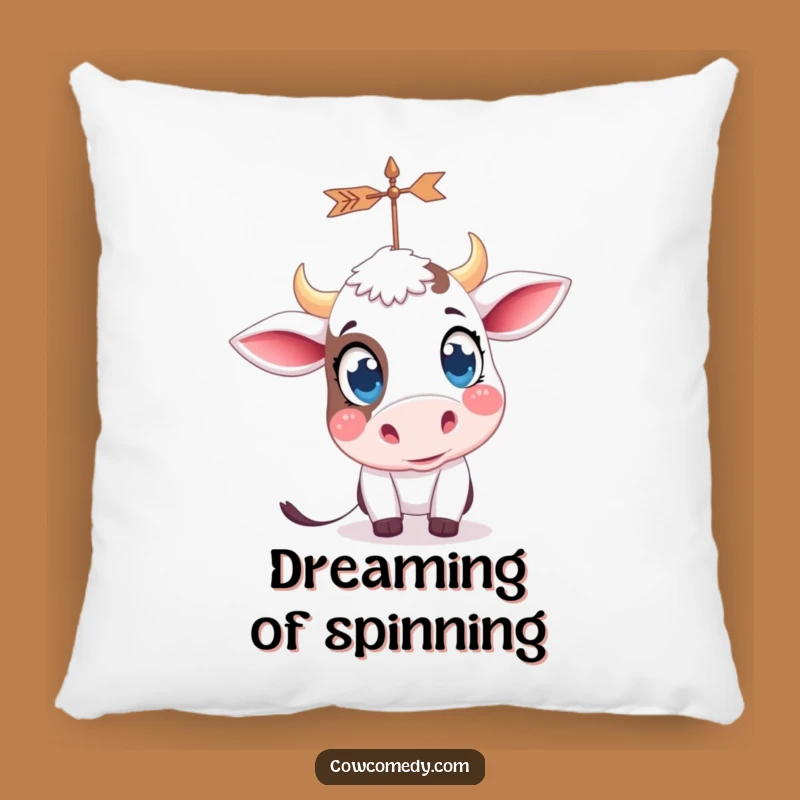 Soft Curious Cow Pillow - Funny Weather Vane Watching Cushion Gift
