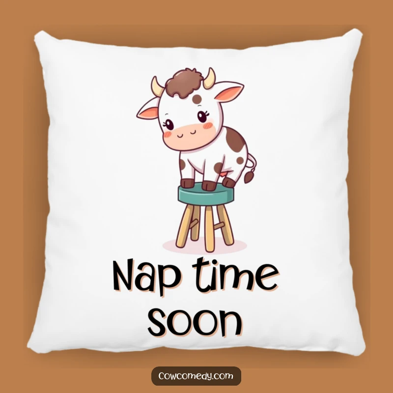Funny Cow Balancing Stool Pillow: Adorable Humor Accent Gift