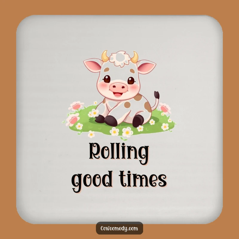 Funny Tiny Cow Coaster: Clover Protection, Chic Funny Gift
