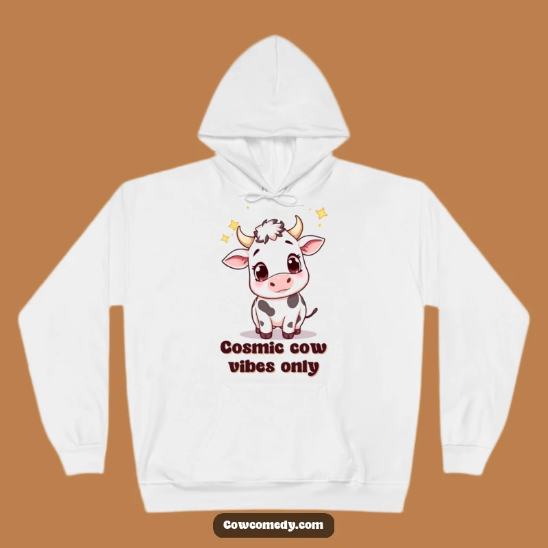 Cozy Funny Cow Catching Stars Hoodie: Warm Up with This Funny Cosmic Gift