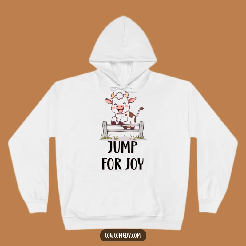 Cozy Funny Leaping Cow Hoodie - Energetic Farm Animal Gift