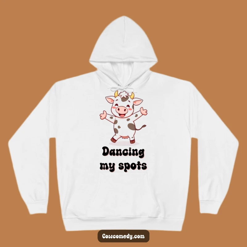 Funny Cheerful Cow Jig Hoodie: Cozy Dancer for Hilarious Warmth