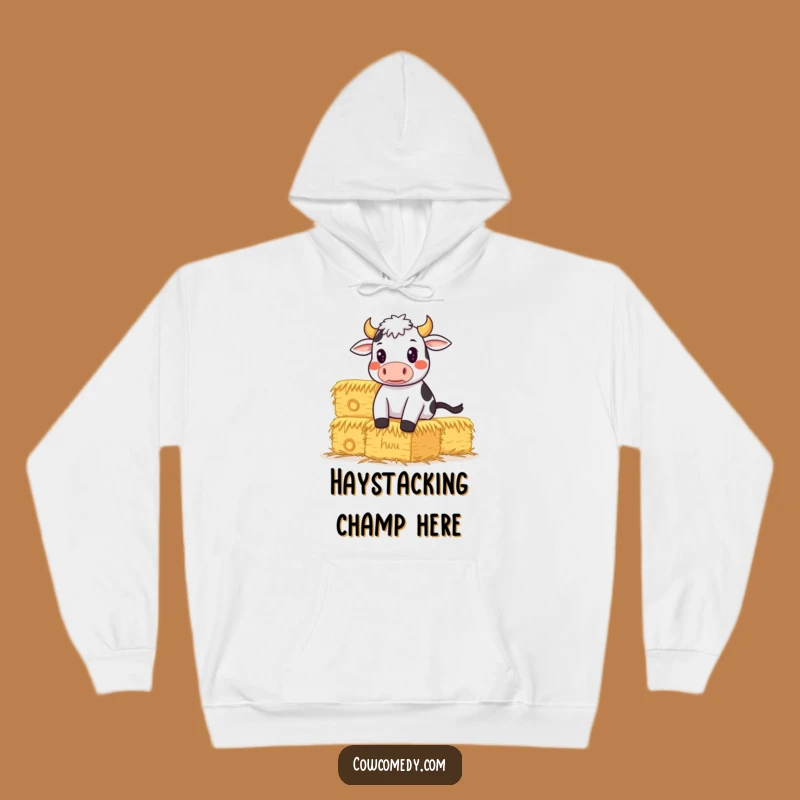 Funny Determined Cow Hoodie: Keep Pushing, Perfect Funny Gift for Strength