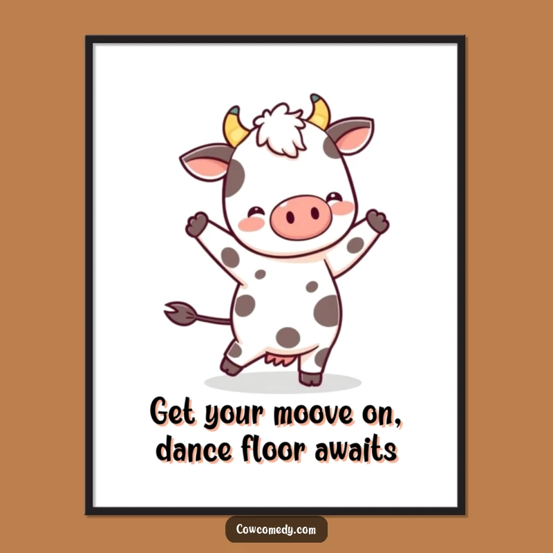 Free Printable Cow Dance Wall Art: Funny Downloadable Art for Whimsical Home Decor