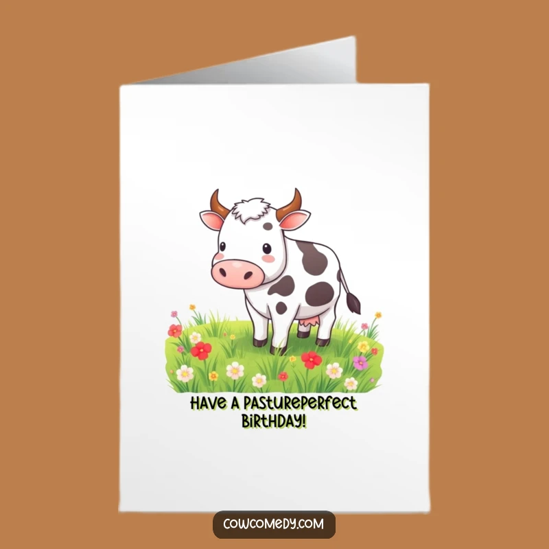Free Printable Cow Birthday Card - Happy Grazer, Downloadable DIY Gift