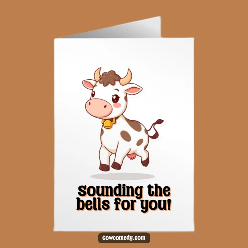 Free Printable Congrats Card: Happy Cow's Celebration Skip!