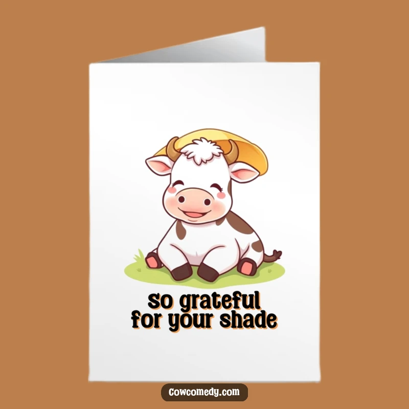 Free Printable Content Cow Thank You Card - Peaceful Downloadable Gift for Gratitude!
