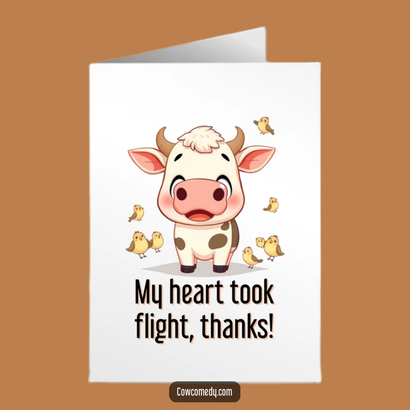 Free Printable Surprised Cow Thank You Card - Amusing Downloadable Gift for Kindness!