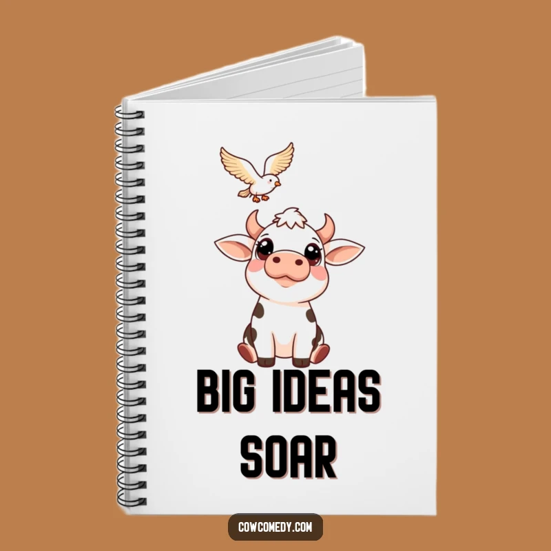 Funny Cow Bird Gazing Notebook: Jot Down Thoughts with Wonder