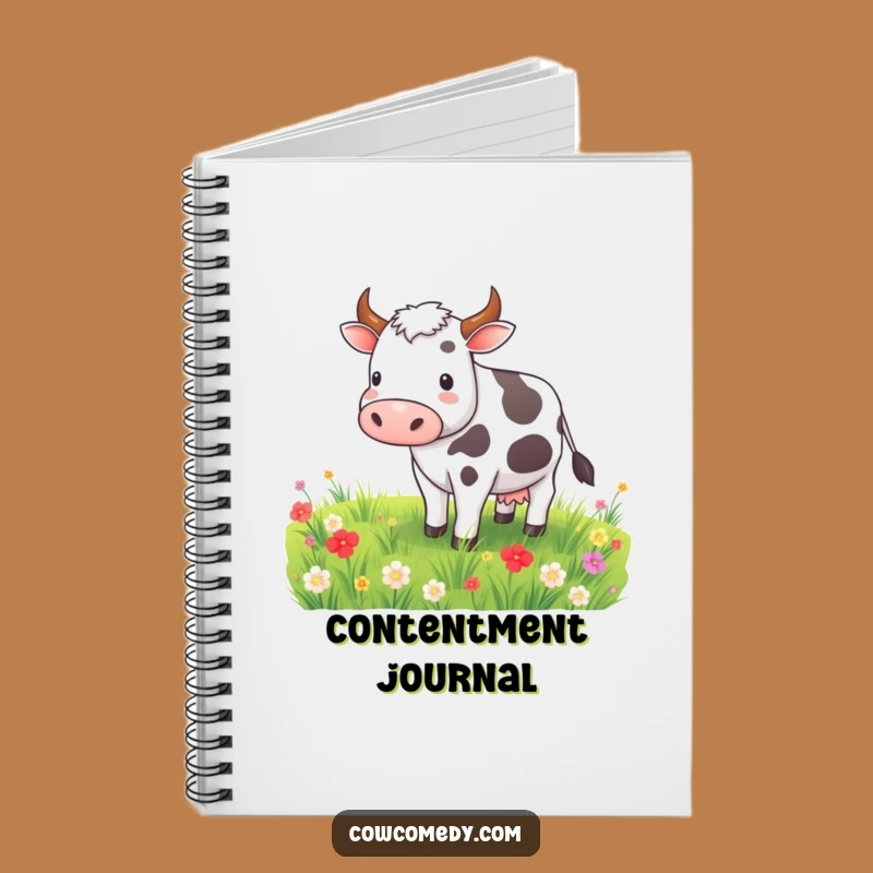Funny Contented Cow Notebook: Journal Your Peaceful Thoughts