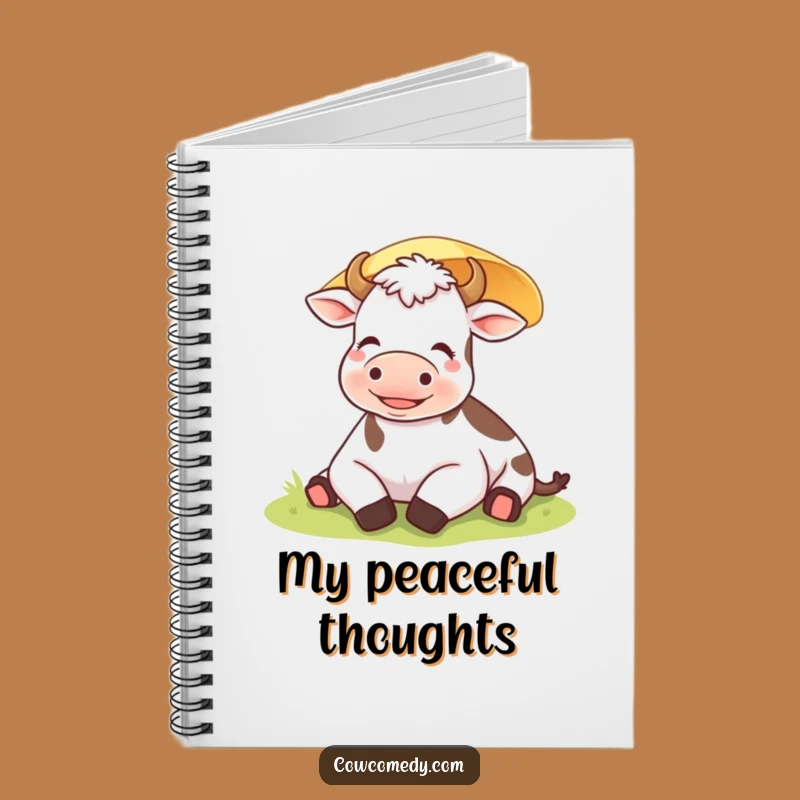 Funny Content Cow Notebook: Jot Down Peaceful Thoughts with this Calm Companion