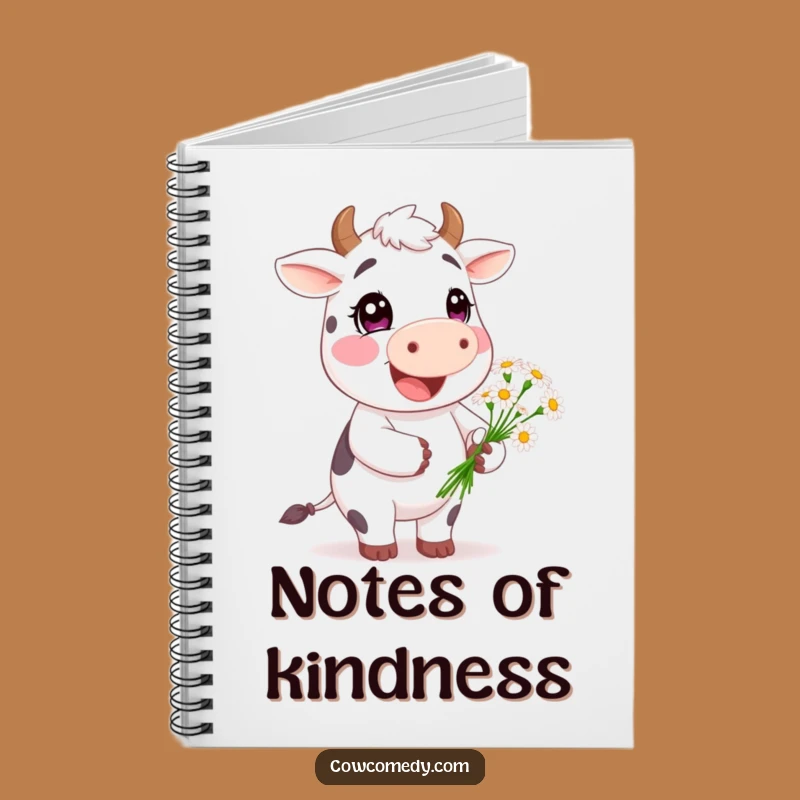 Funny Happy Cow Notebook - Daisy Gifter Journal, Cute Gift Idea