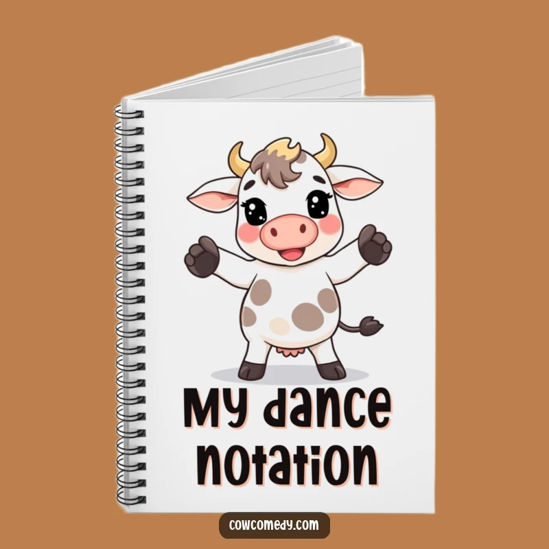Funny Kawaii Cow Dance Notebook - Goofy Notes, Perfect Funny Gift Journal!