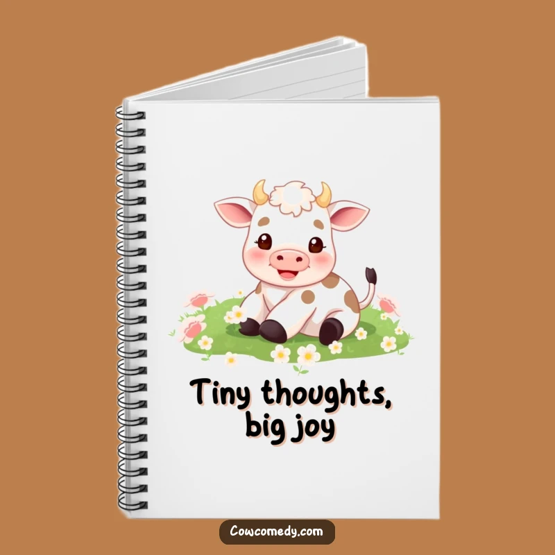 Funny Tiny Cow Notebook: Jot Down Joy with Clover, Funny Gift