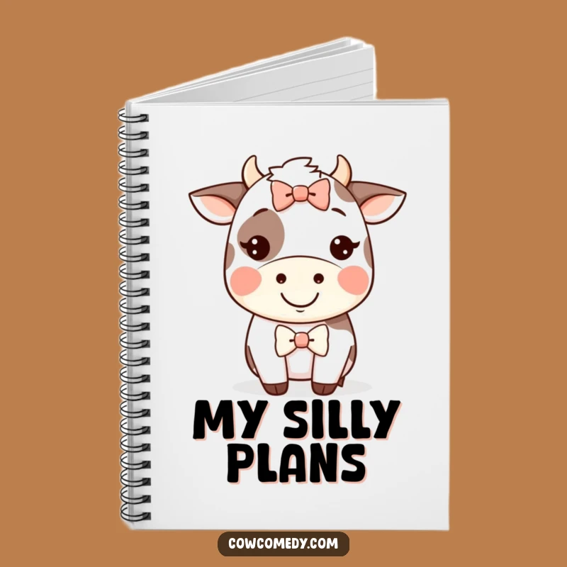 Funny Kawaii Cow Grin Notebook - Silly Ideas, Perfect Funny Gift Journal!