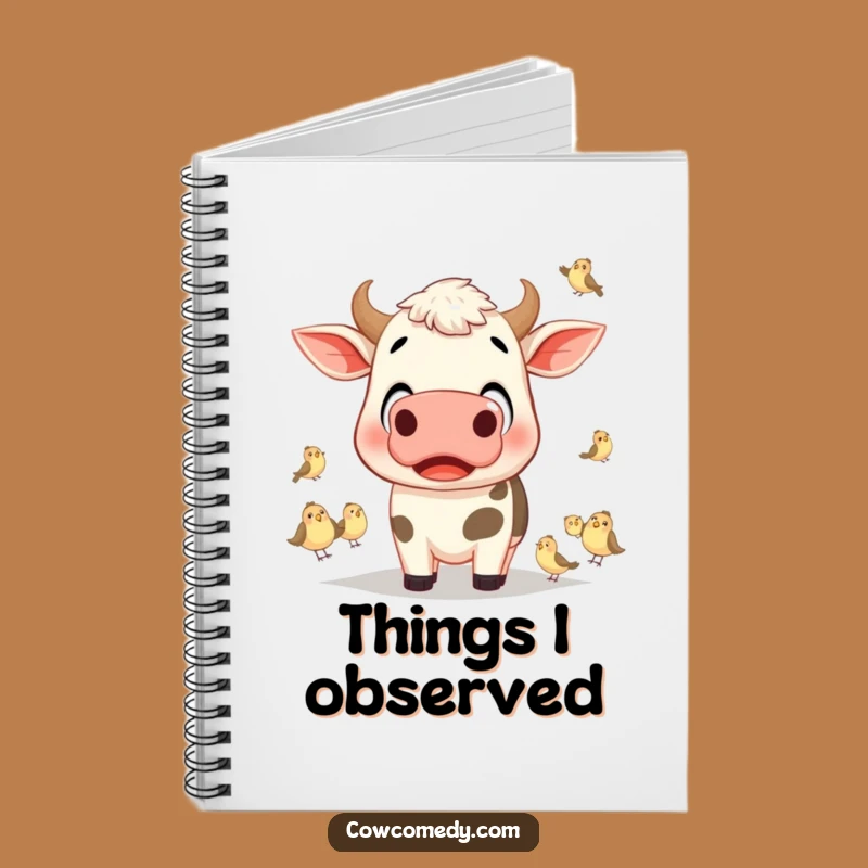 Funny Surprised Cow Notebook: Jot Down Thoughts with Wide-Eyed Wonder