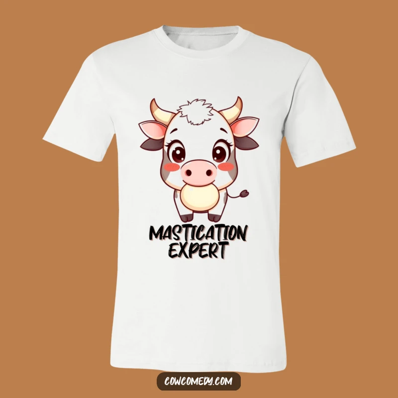 Funny Cow Cud Chewer T-Shirt: Playful Farm Smile Tee for Laughs