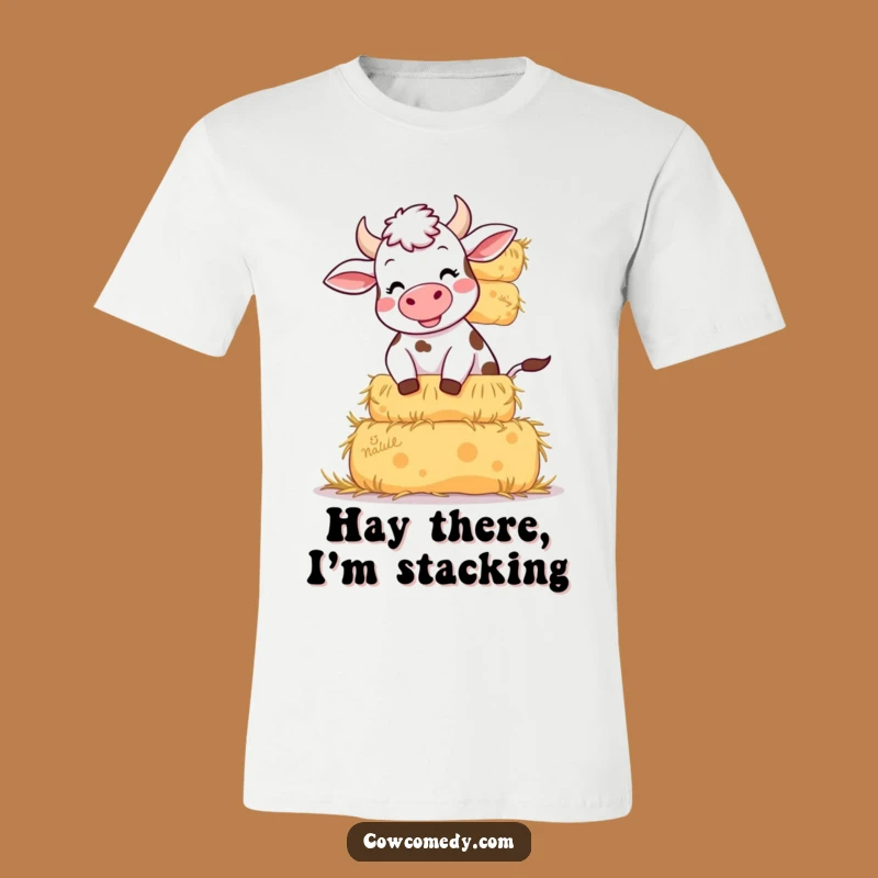 Funny Giggling Cow T-Shirt: Hay Stack Challenge, Ideal Humorous Gift