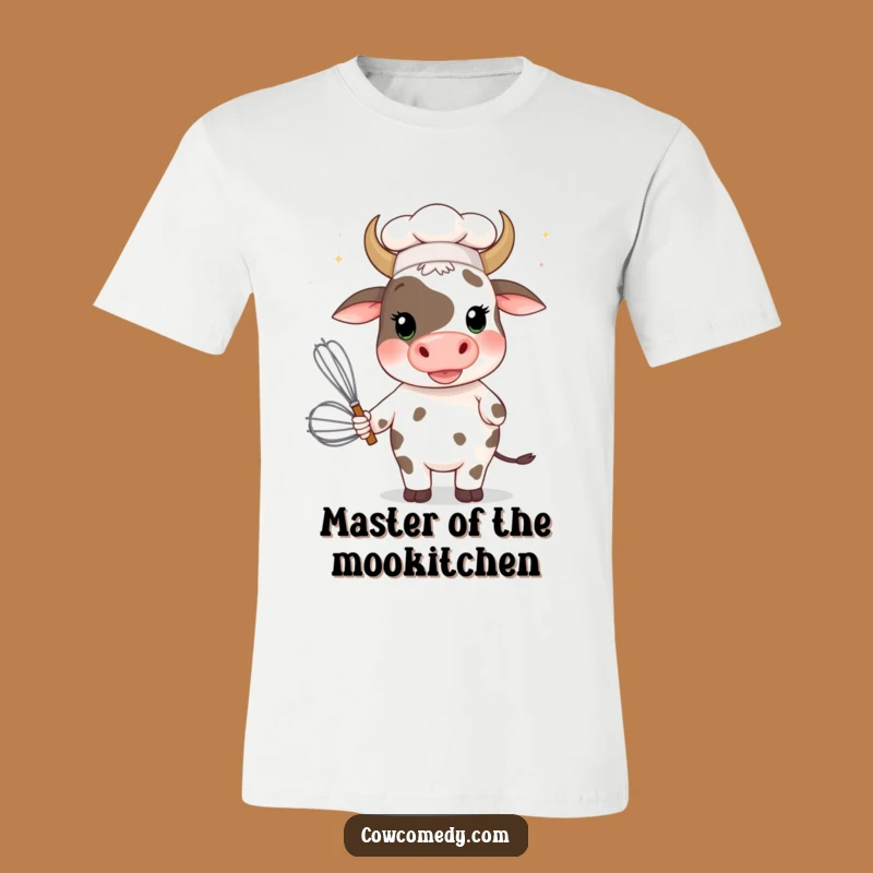 Funny Chef Cow T-Shirt: Whisk Up Some Laughs with this Comedic Bovine Apparel