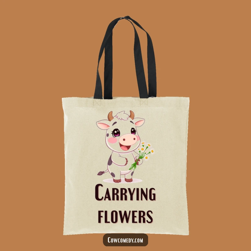 Funny Happy Cow Tote Bag - Daisy Gifter Eco Bag, Ideal Gift