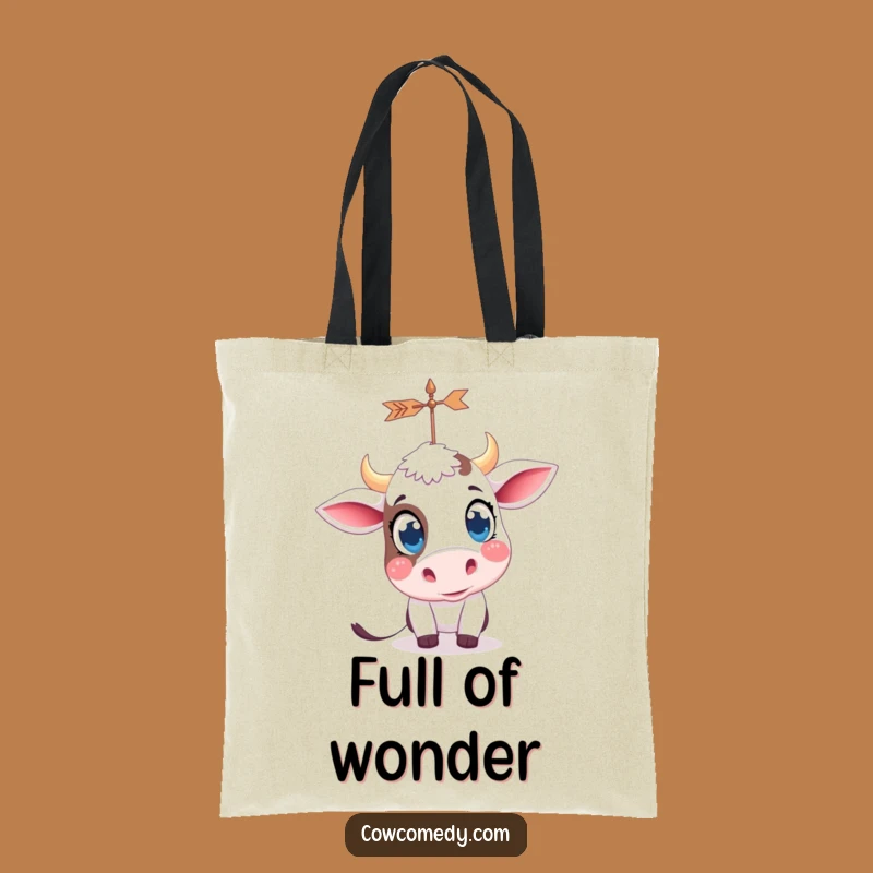 Curious Cow Weather Vane Tote - Funny Kawaii Bag Gift