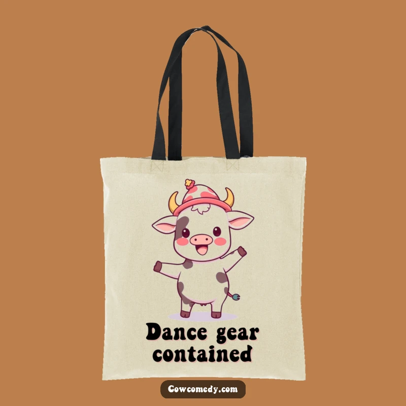 Dancing Cow Silly Hat Tote - Funny Kawaii Party Bag Gift