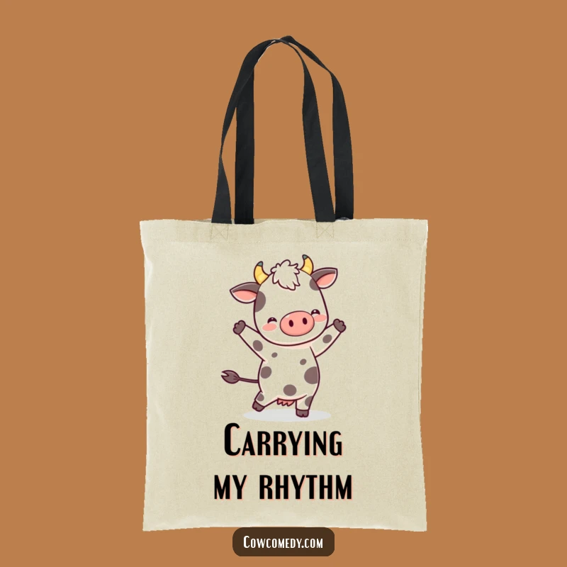 Funny Kawaii Cow Tote Bag - Spotted Dancer Eco Bag, Ideal Gift